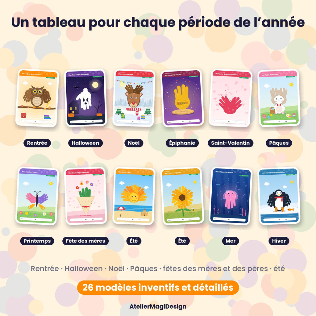 Le Grand Livre des Empreintes – 26 modèles de peinture mains et pieds