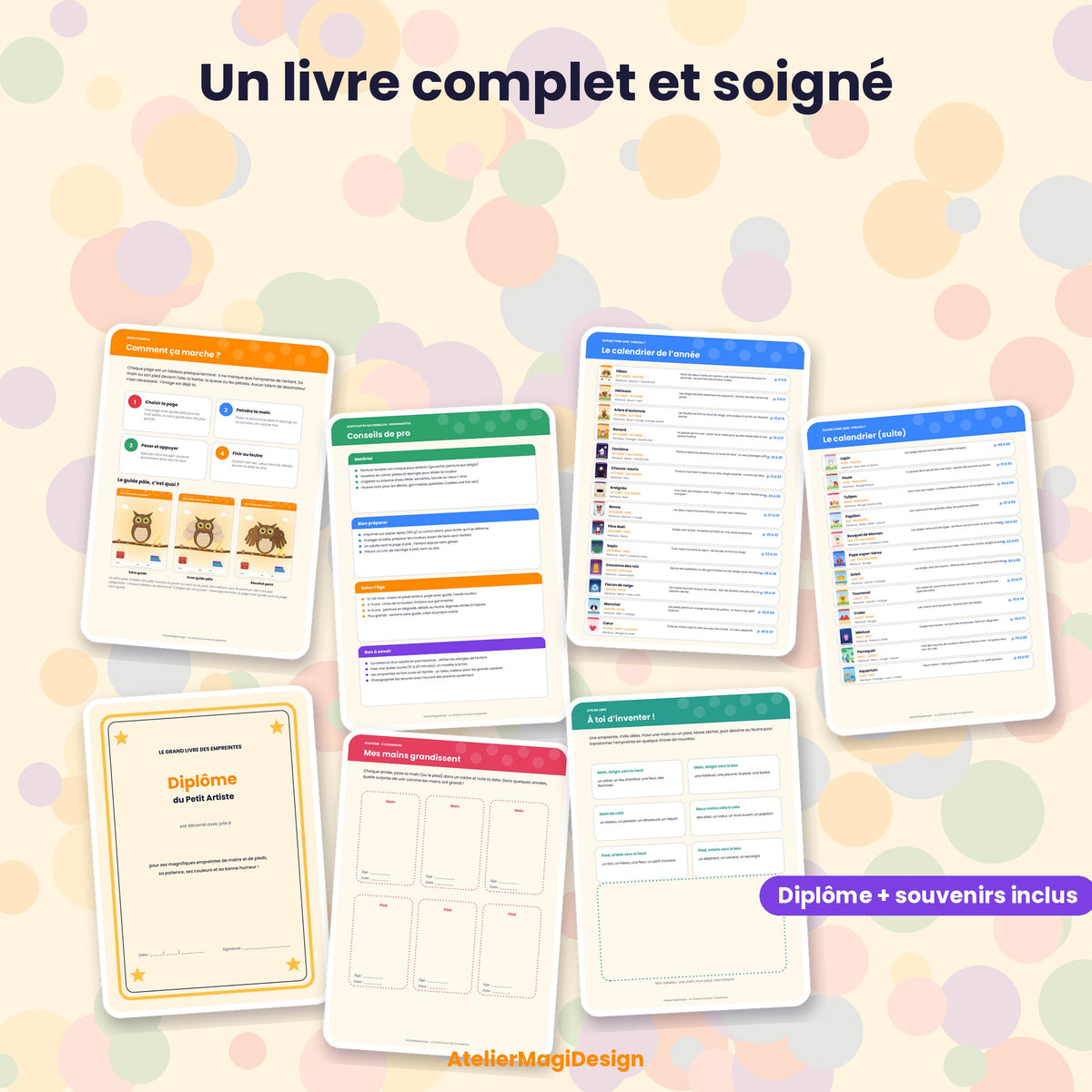 Le Grand Livre des Empreintes – 26 modèles de peinture mains et pieds