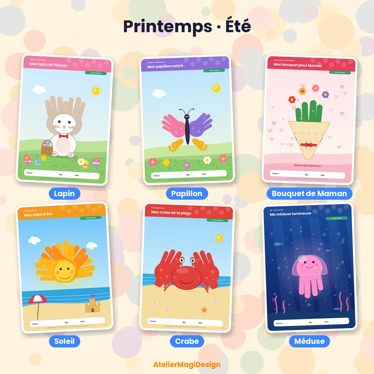 Le Grand Livre des Empreintes – 26 modèles de peinture mains et pieds